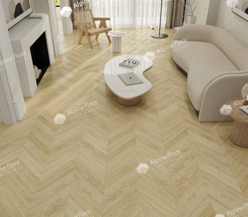 Alpine Floor CHEVRON ALPINE LVT плитка Дуб Ваниль Селект Chevron ECO 20-2