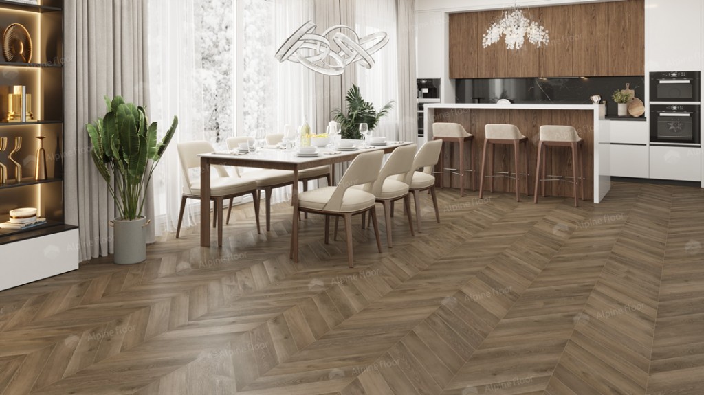 Alpine Floor CHEVRON ALPINE LVT плитка Дуб Насыщенный Chevron ECO 20-4