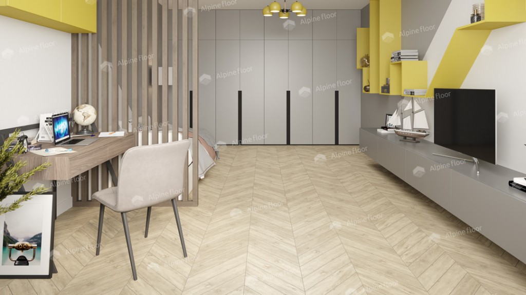 Alpine Floor CHEVRON ALPINE LVT плитка Сонома Chevron ECO 20-7