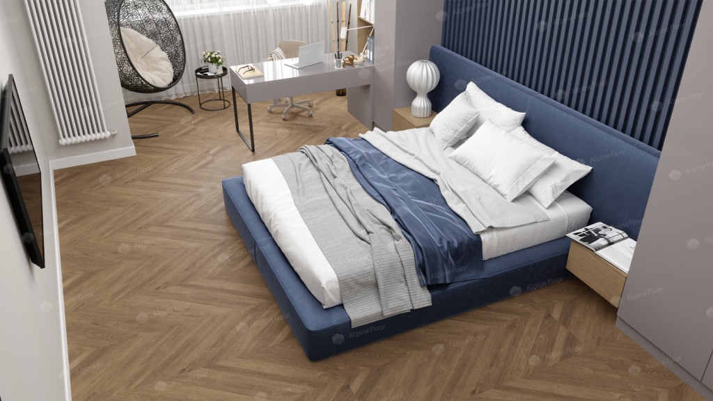 Alpine Floor ULTRA LVT плитка Французская Ёлочка ECO 5-25