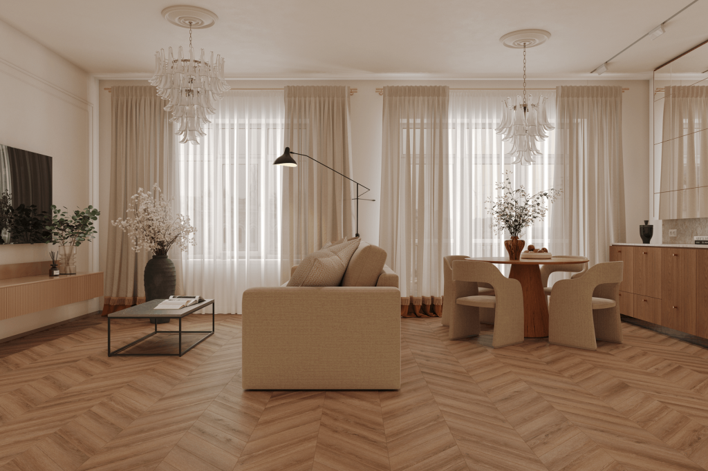 Tulesna ART CHEVRON SPC ламинат Уникальный Unico 1011-5